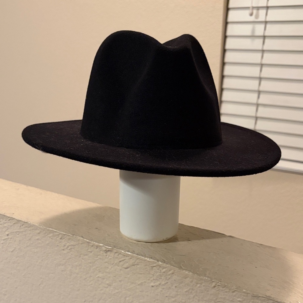Black Felt Fedora Hat
